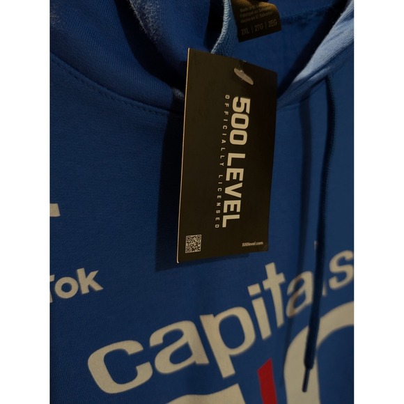 500 LEVEL Washington Capitals 50th Anniversary Hockey Hoodie 2XL Blue - Picture 5 of 10